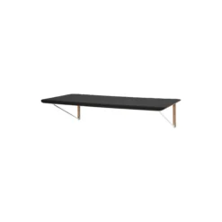 AB019 Wall Desk, sort/olieret egetræsfinér