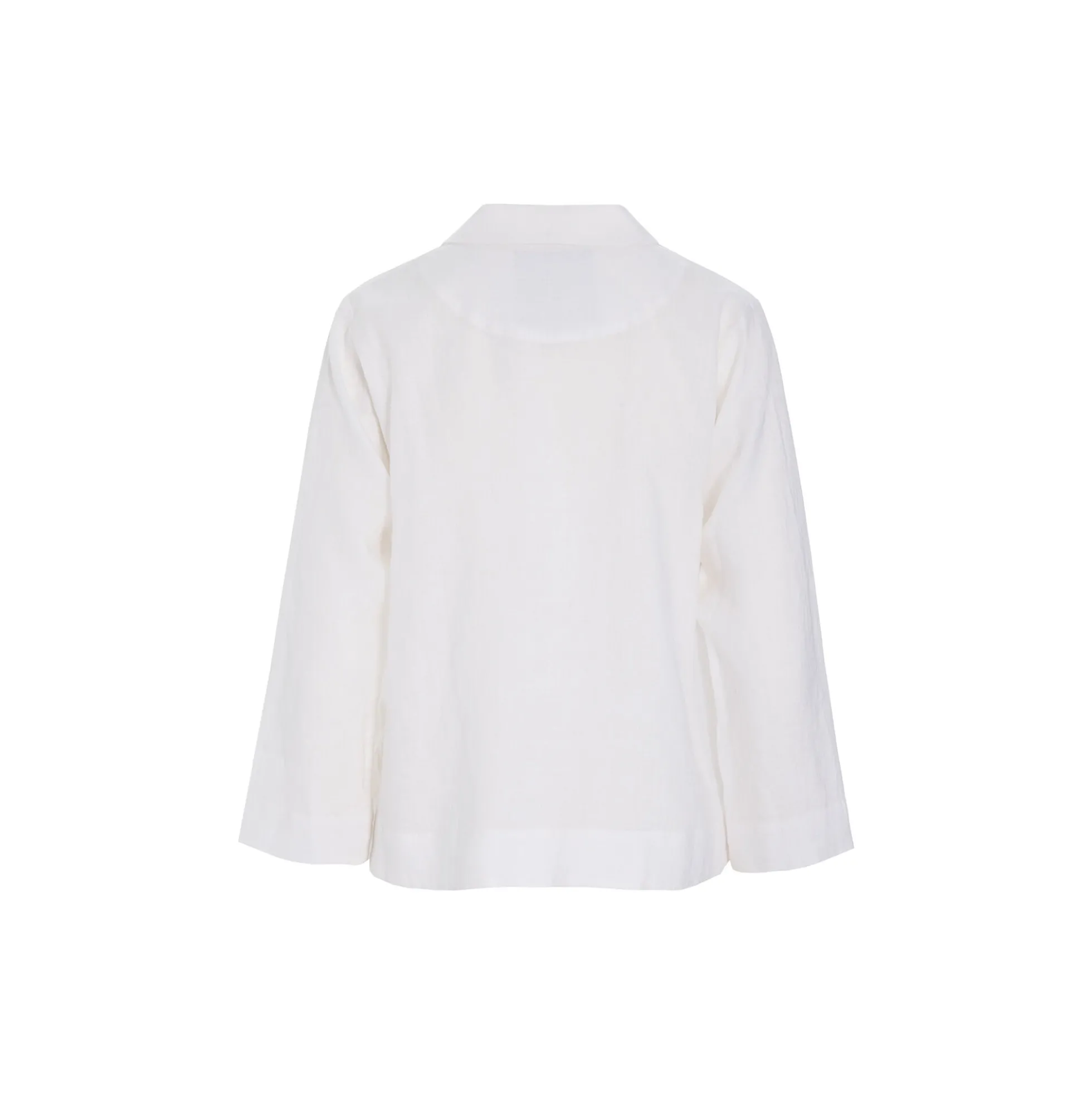 Airy linen a-formet jakke, white