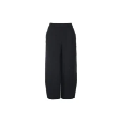 Airy linen elastik bukser, black