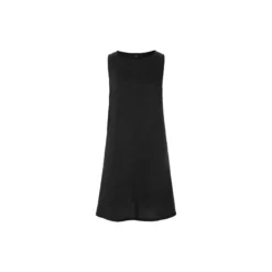 Airy linen kort kjole, black