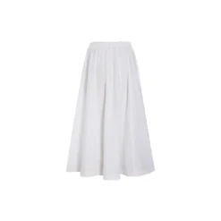 Airy linen nederdel, white