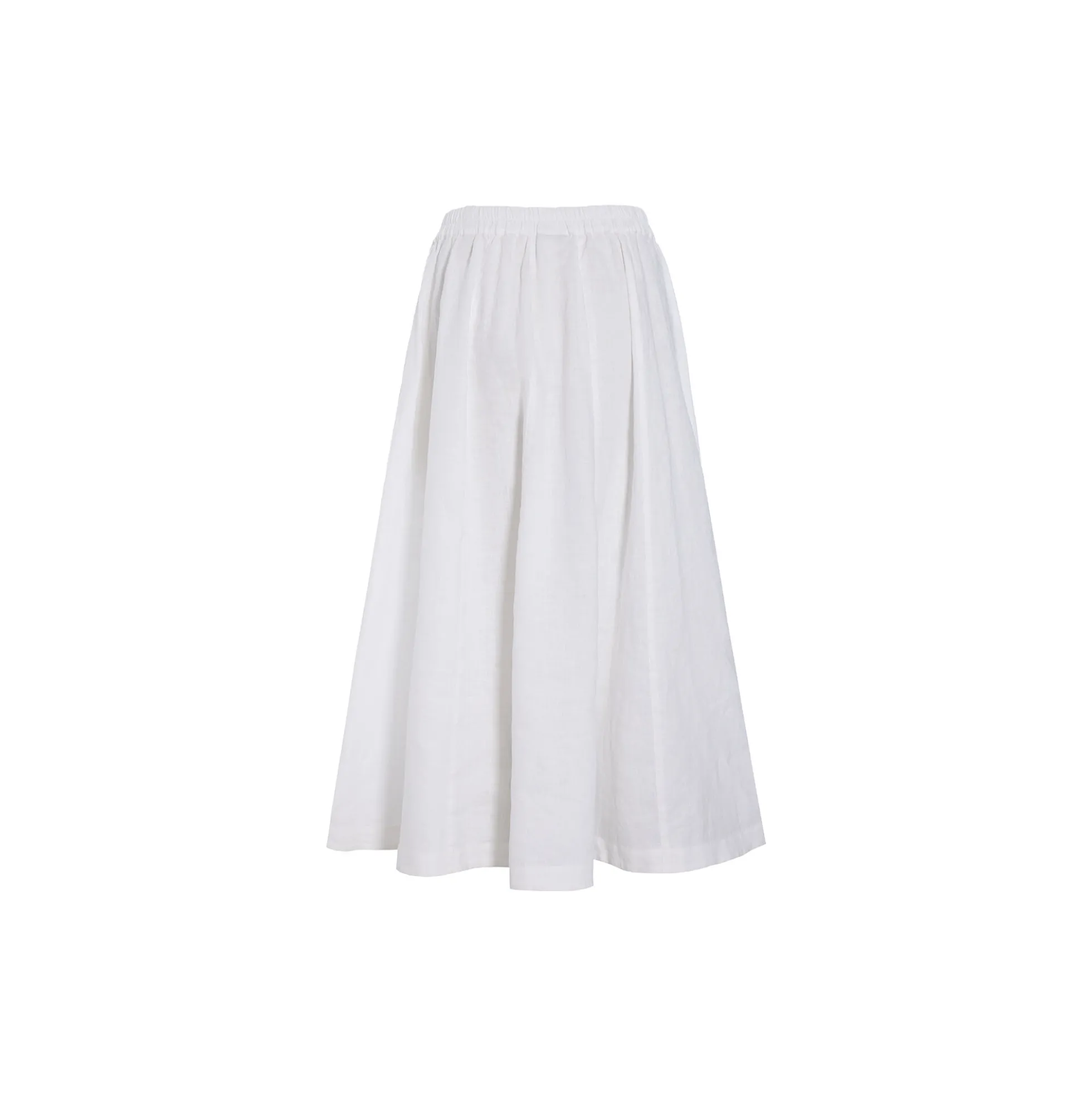 Airy linen nederdel, white