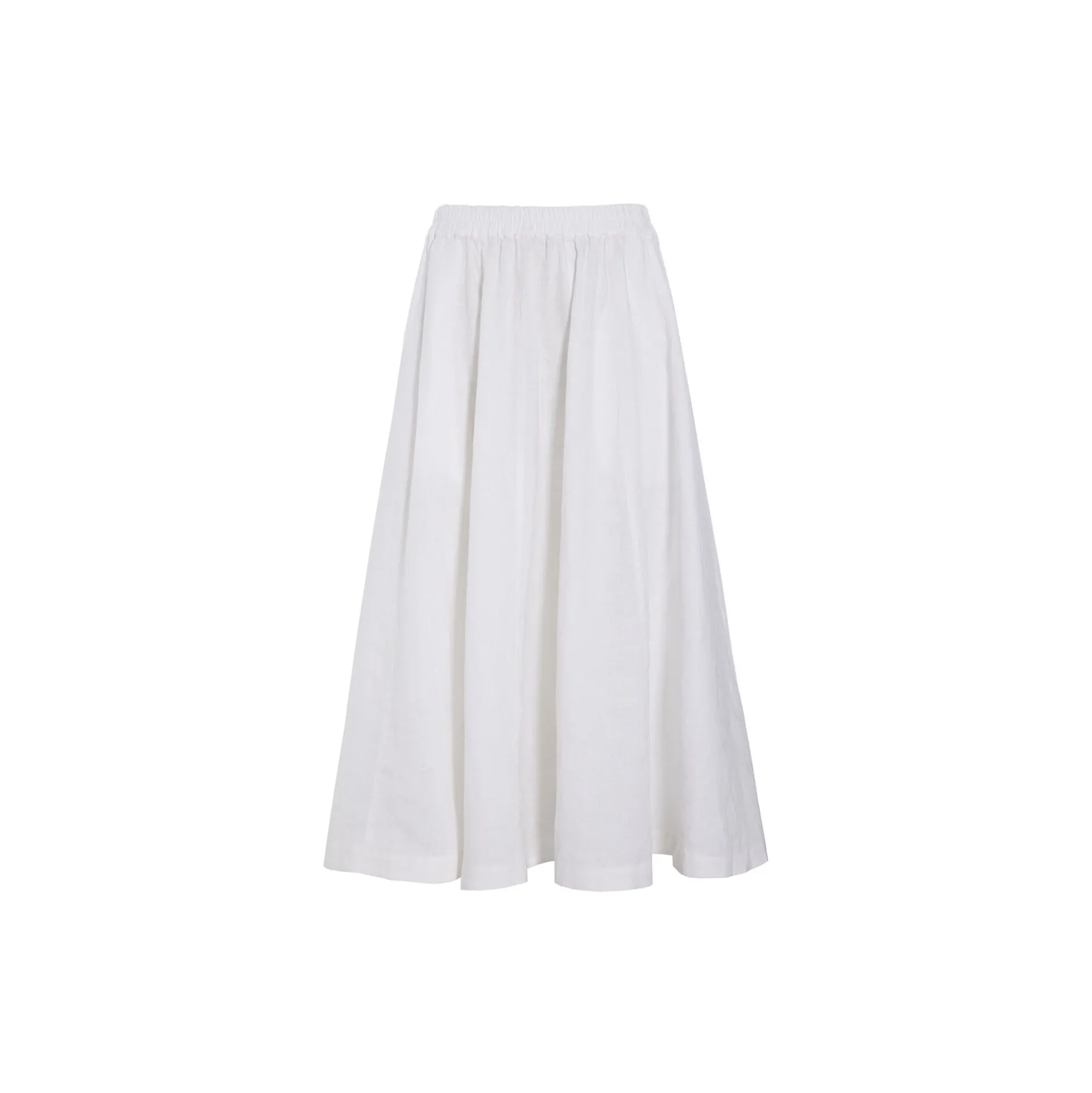 Airy linen nederdel, white