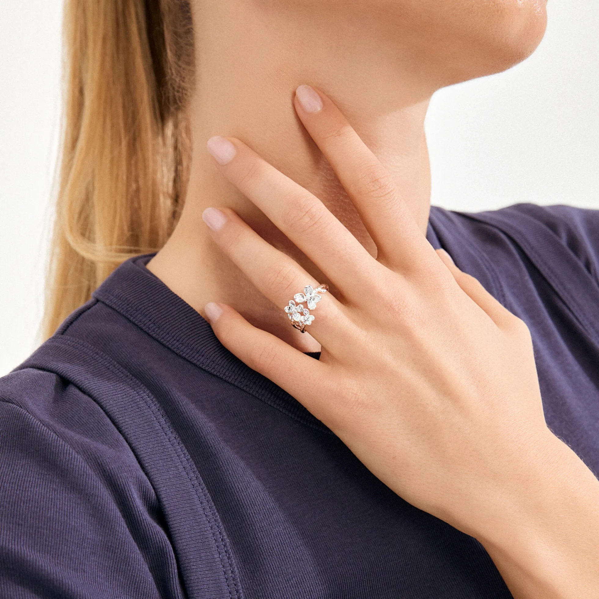 AJANI ring, sølvbelagt