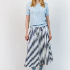 AlaiaLL Polo Knit S/S, light blue