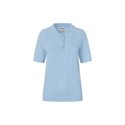 AlaiaLL Polo Knit S/S, light blue