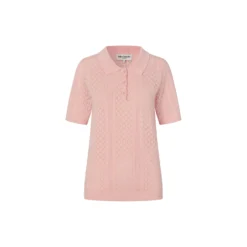AlaiaLL Polo Knit S/S, light pink