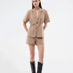 Alayamd SS blazer, nuthatch melange