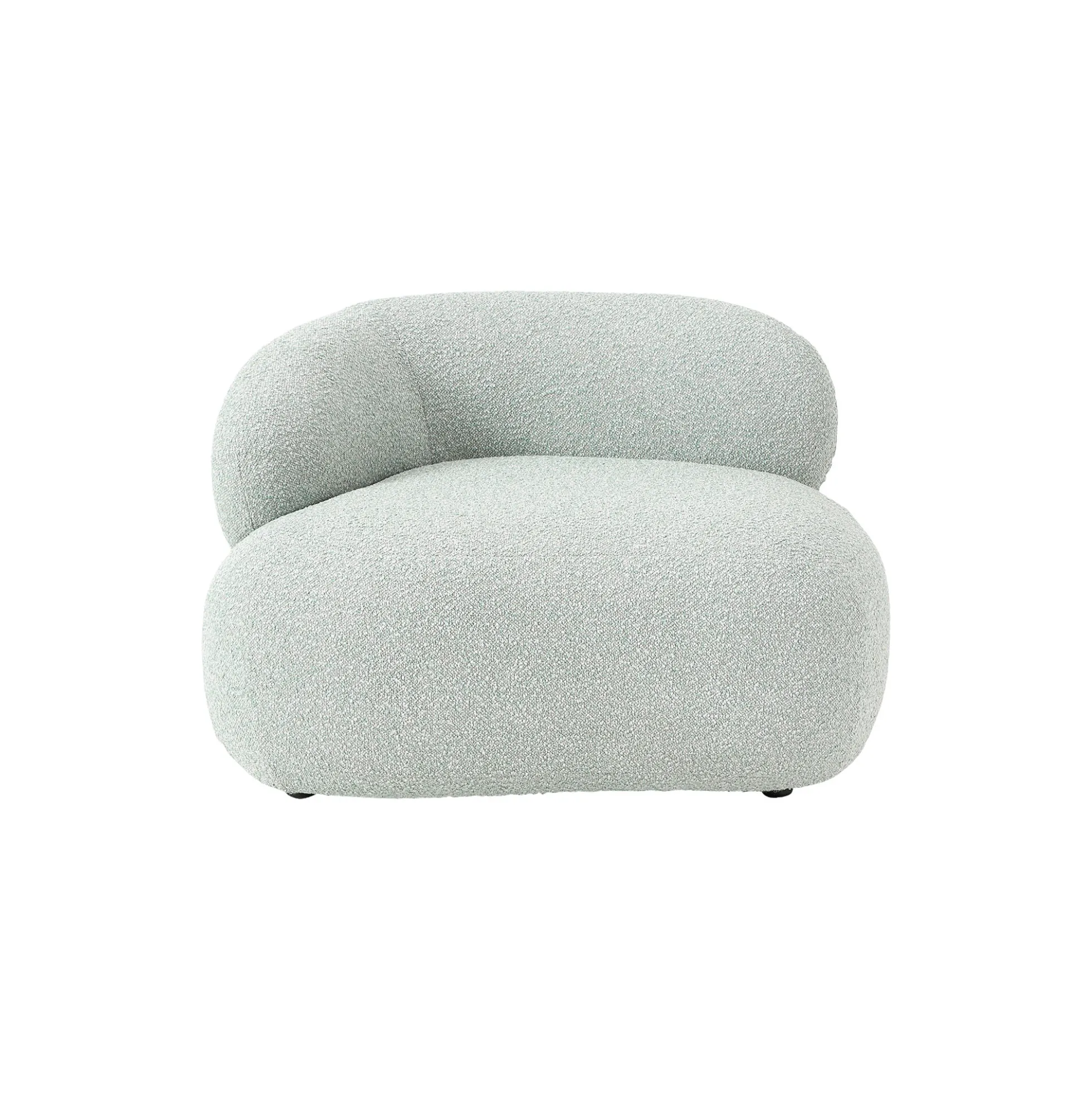 Alba Lounge Chair, bouclé light blue