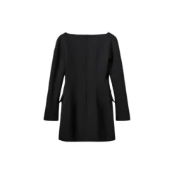 ALLIESW FITTED SHORT DRESS, black