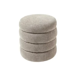 Alto Pouf with Storage Space, woven taupe
