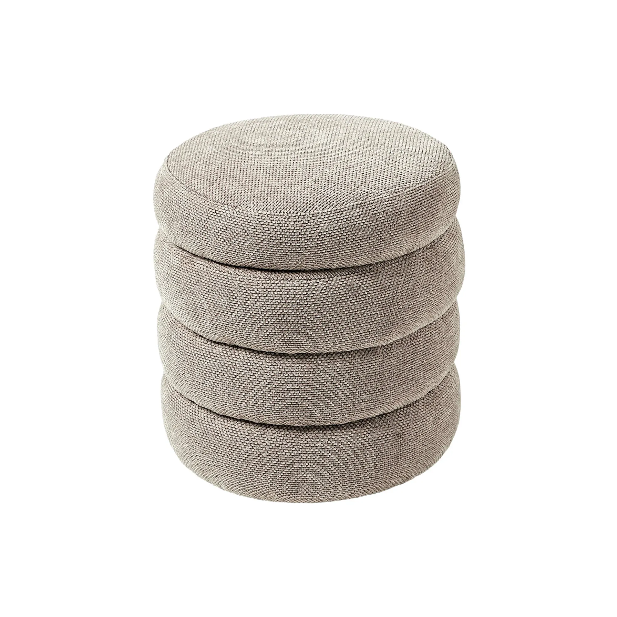 Alto Pouf with Storage Space, woven taupe