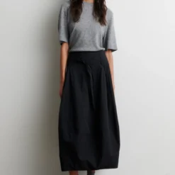 Amala Knit SS O-Neck, mid grey melange