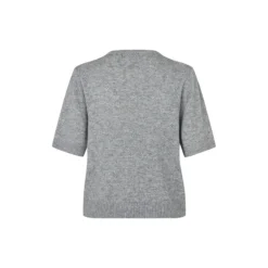 Amala Knit SS O-Neck, mid grey melange