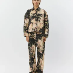 AmayaSW Boxy Denim Jacket, flower mix