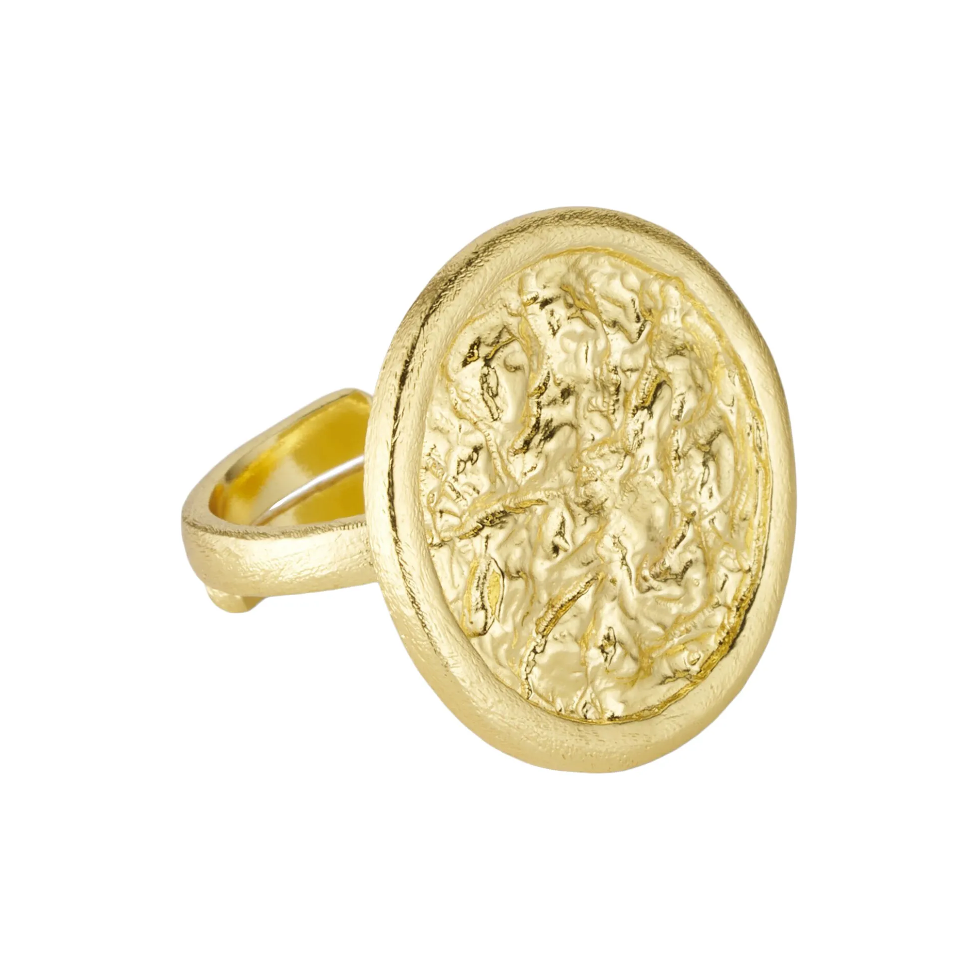 Amelia ring med rund top, forgyldt