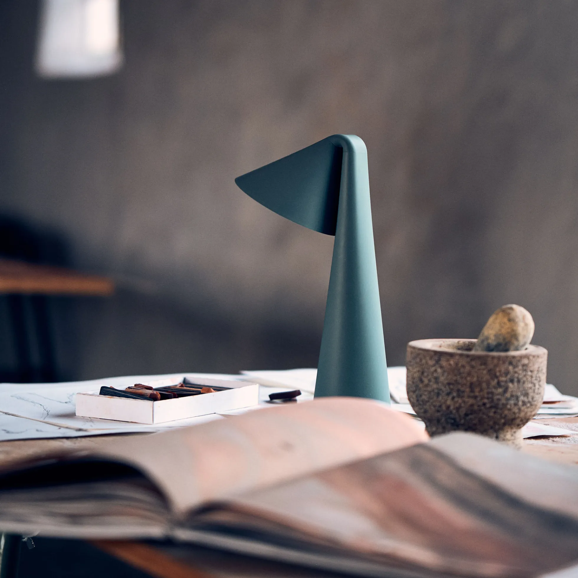 Ami Portable Table Lamp, sage green