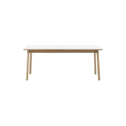 6491 Ana udtræksspisebord 180 cm, white/soap treated oak