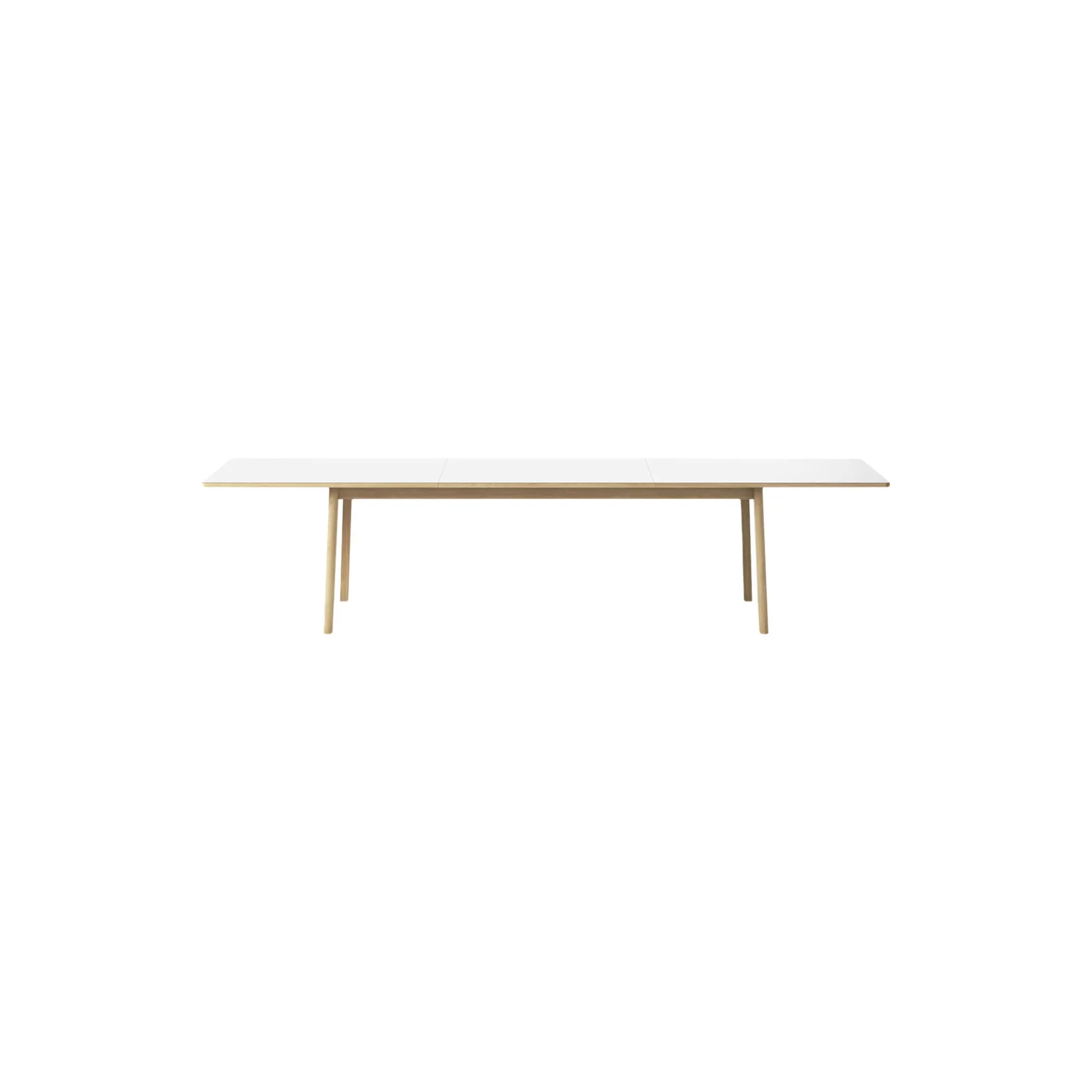 6490 Ana udtræksspisebord 220 cm, white/soap treated oak