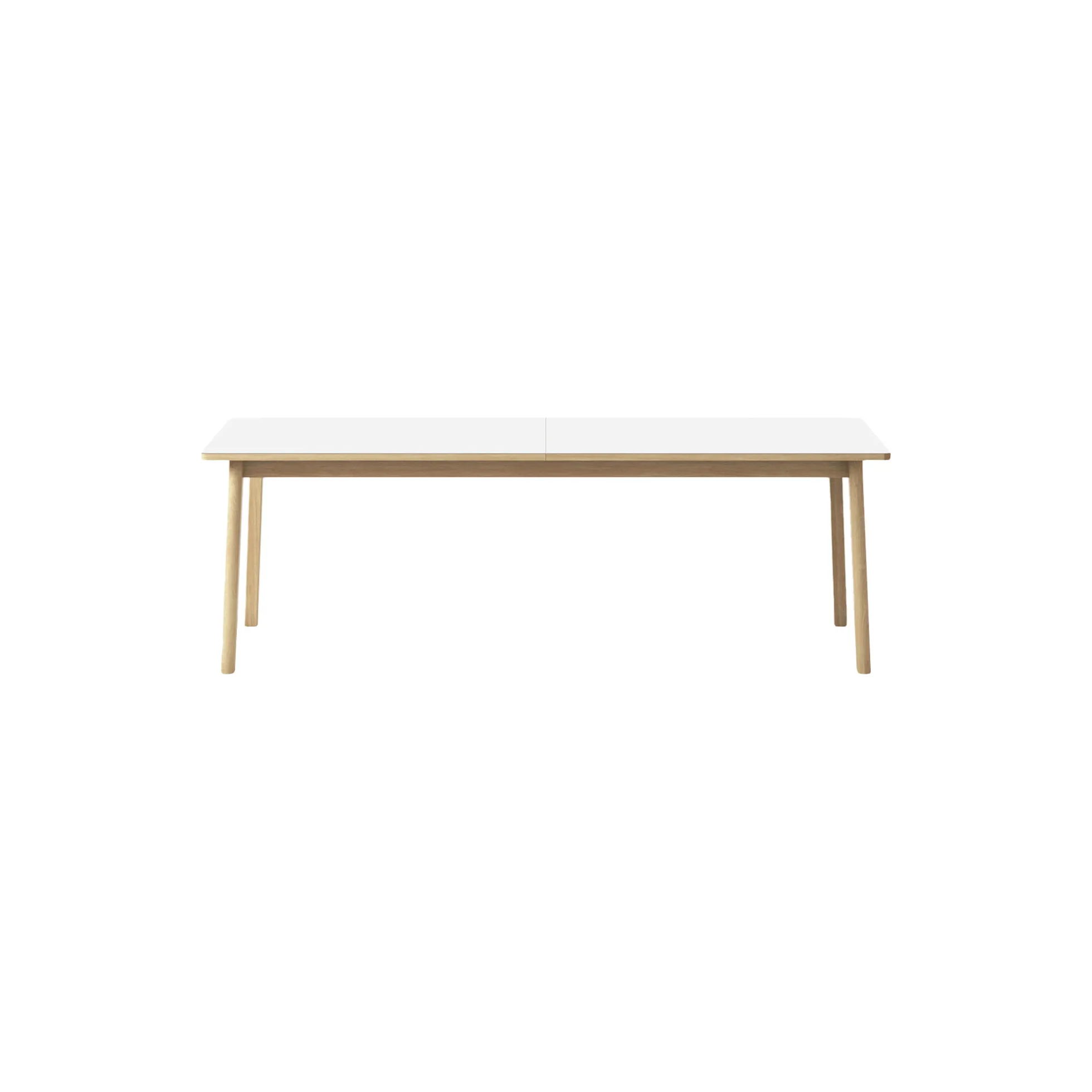 6490 Ana udtræksspisebord 220 cm, white/soap treated oak
