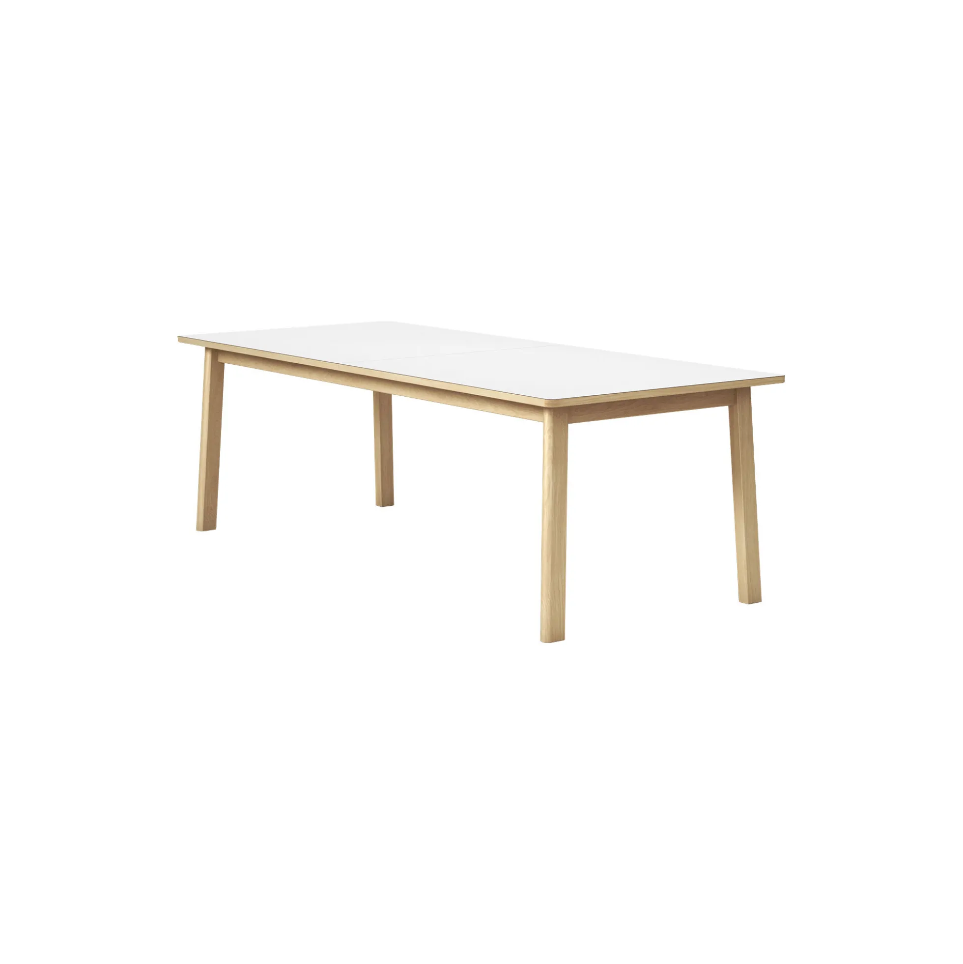 6490 Ana udtræksspisebord 220 cm, white/soap treated oak
