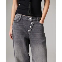 Andi Assymetric - Light Grey Denim, light grey