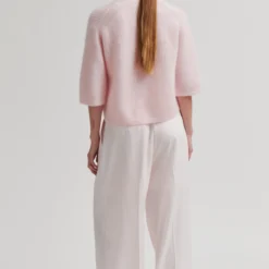 Andrea Knit Rib Cardigan, crystal pink
