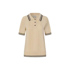 AndreaLL Polo Knit S/S, creme