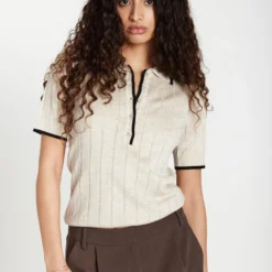 AnemoneBBValnenzia knit polo, sand mel