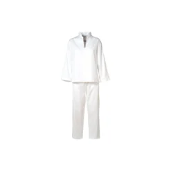 Anna fin strib pyjamas, lyseblå