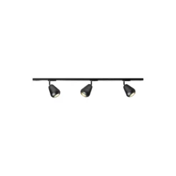 Anoli 3 Spot Track Ceiling Lamp, black/black