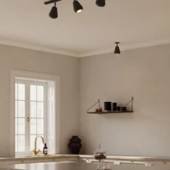 Anoli 3 Spot Track Ceiling Lamp, black/black