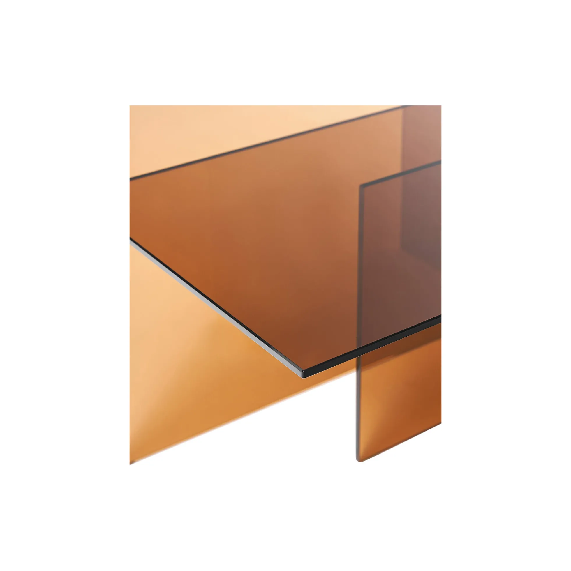 Anouk Glass Coffee Table, brown transparent