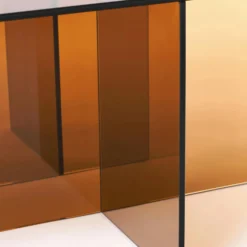 Anouk Glass Coffee Table, brown transparent