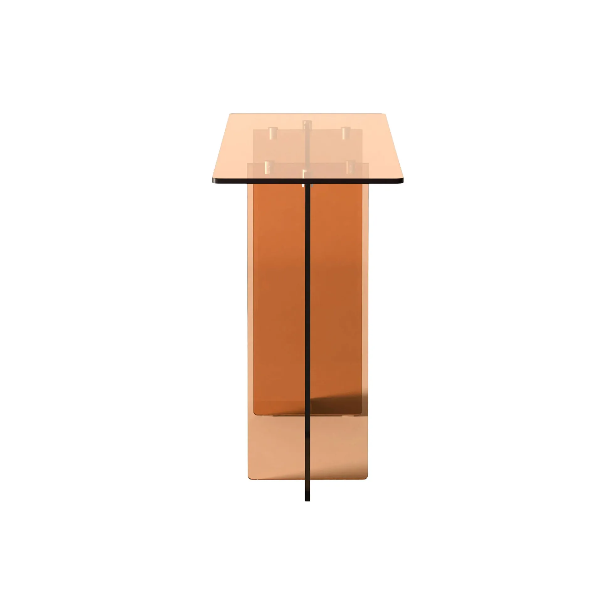 Anouk Glass Console, brown transparent