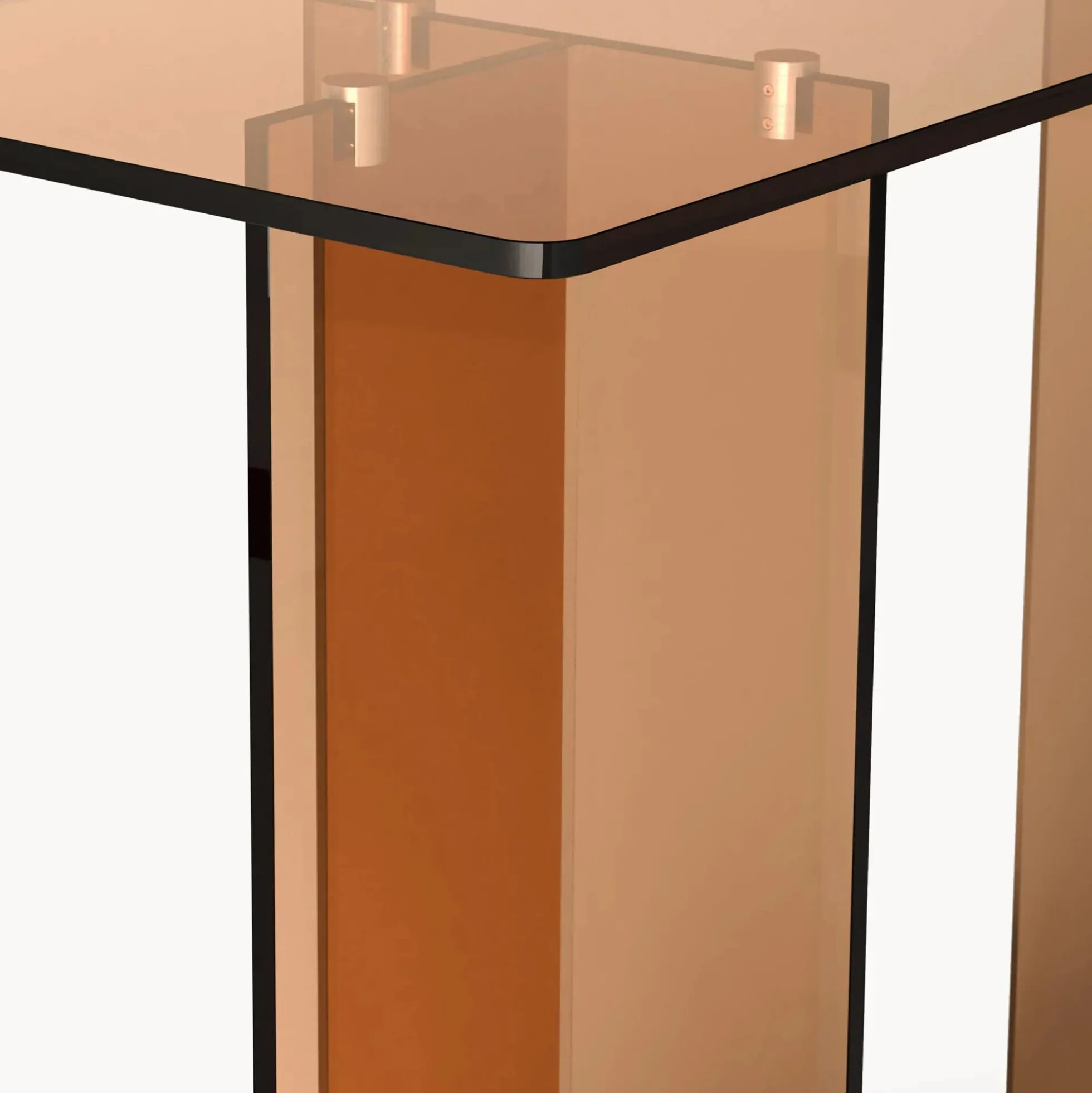 Anouk Glass Console, brown transparent