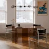 Anouk Glass Dining Table, brown transparent