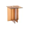 Anouk Glass Side Table, brown transparent