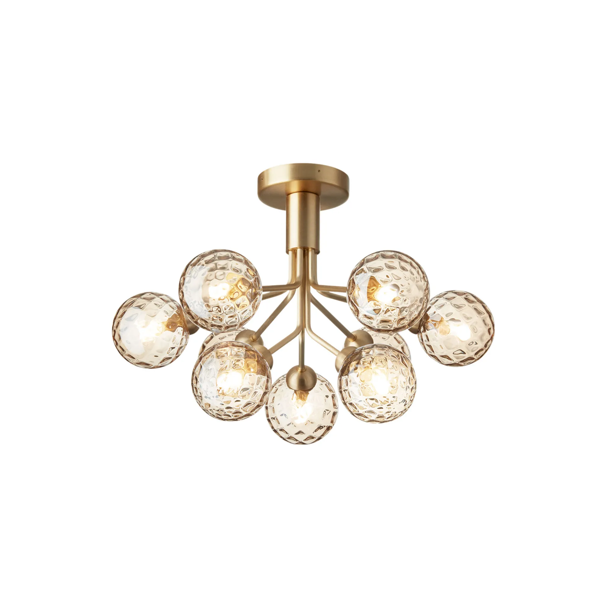 Apiales 9 Ceiling Lamp, brushed brass/optic gold