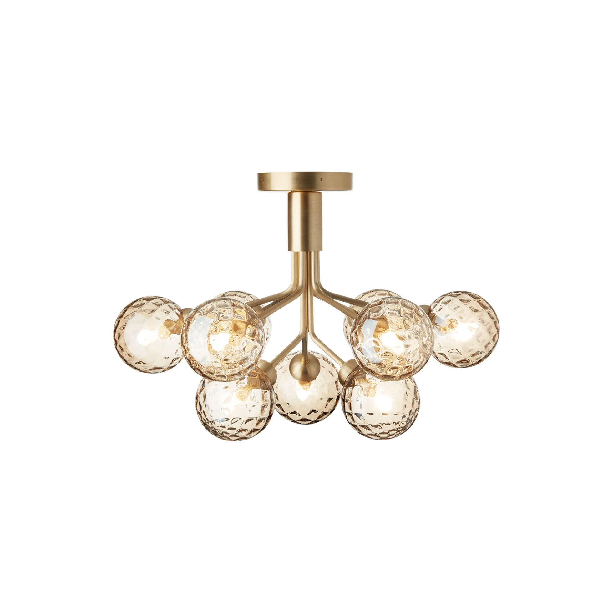 Apiales 9 Ceiling Lamp, brushed brass/optic gold