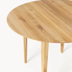 Archie Round Oak Dining Table, oak