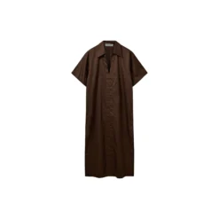ASANASW OVERSIZE SHIRT DRESS, intense brown