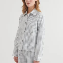 Asta Short Jacket, w. white / asphalt