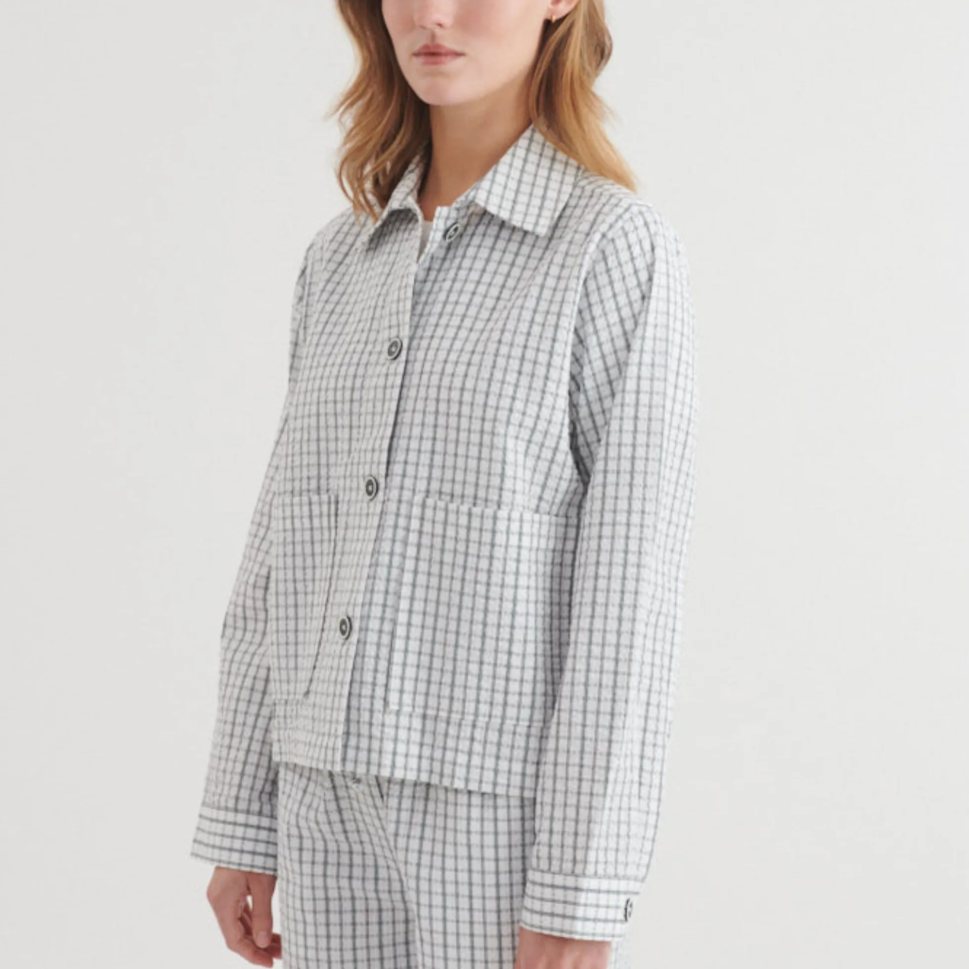 Asta Short Jacket, w. white / asphalt