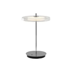 Asteria Glass Move Portable Lamp, polished steel
