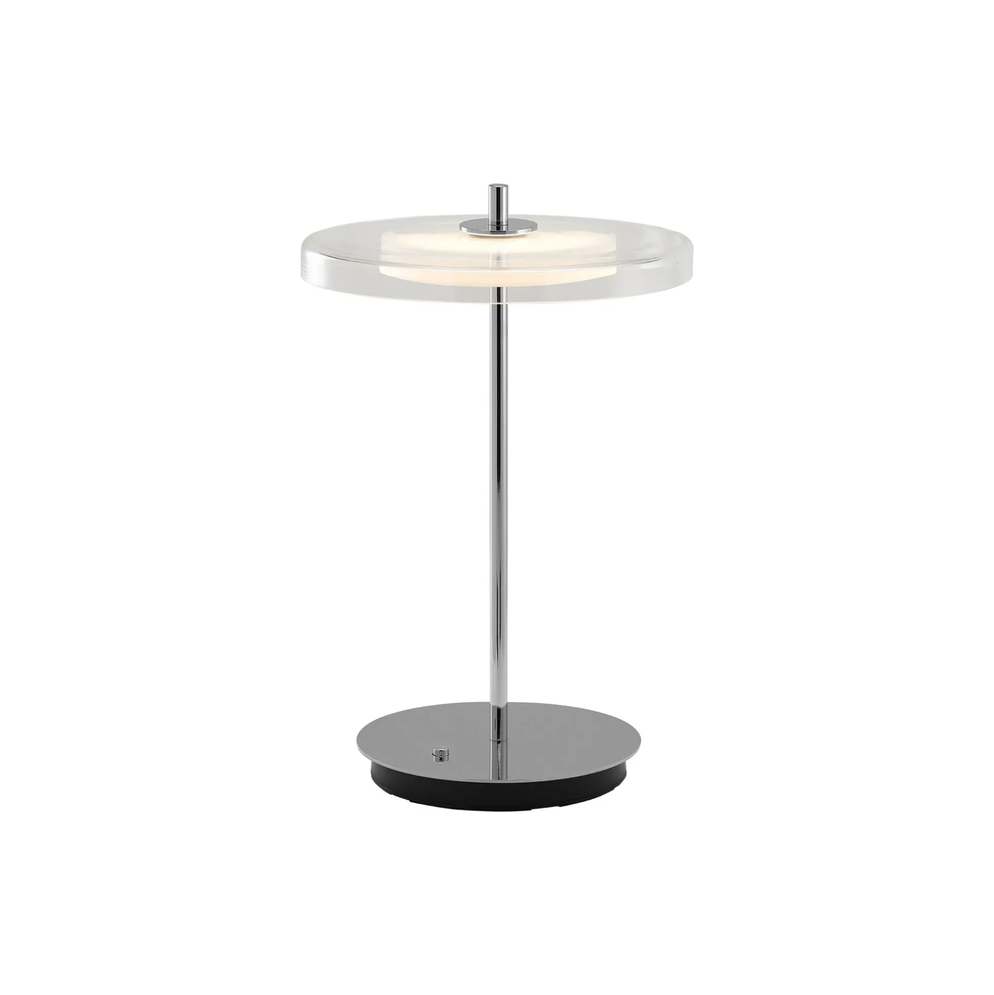 Asteria Glass Move Portable Lamp, polished steel