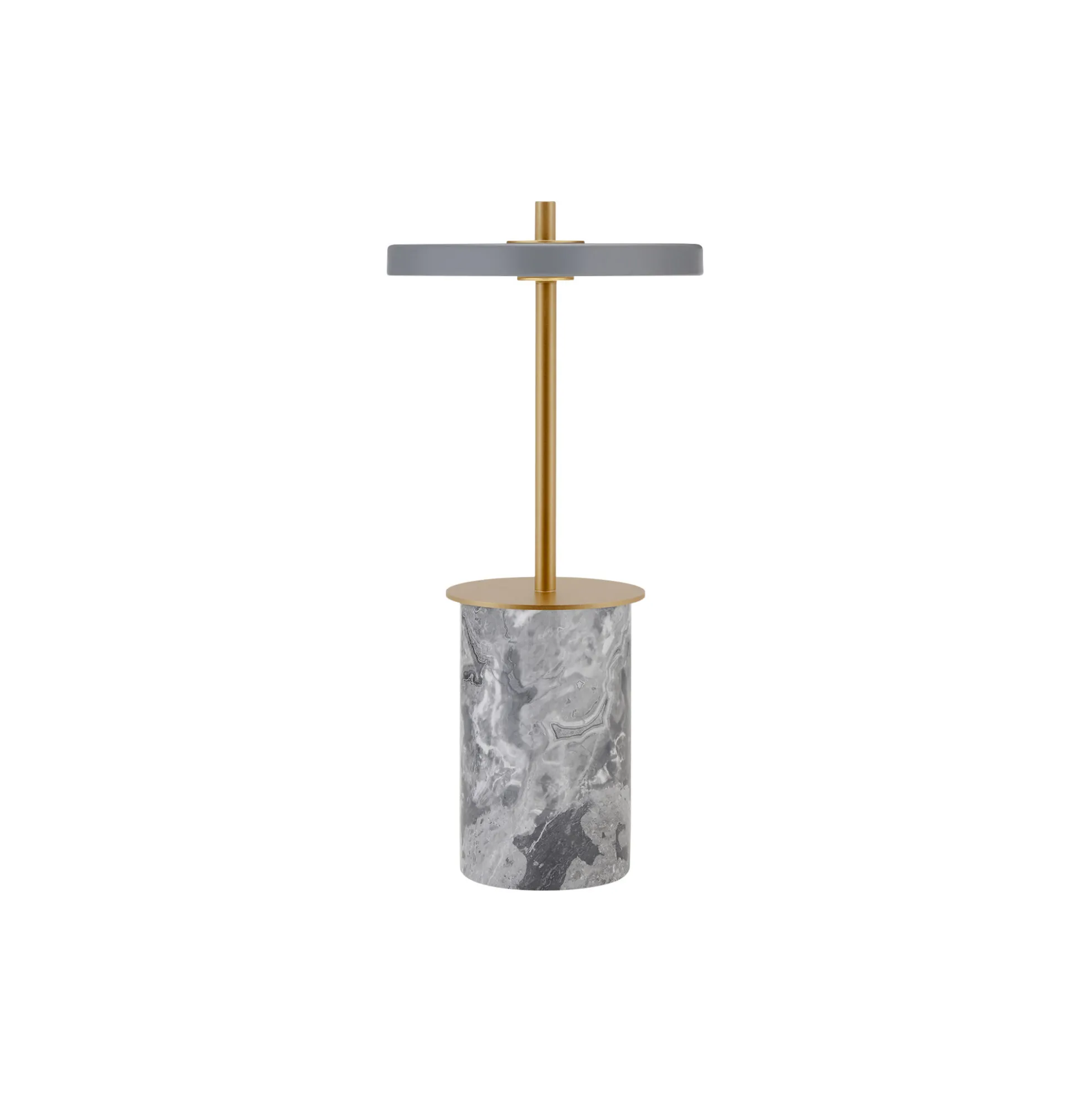 Asteria Move Mini Portable Lamp, grey marble brass