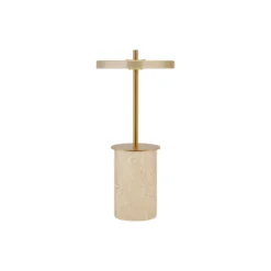 Asteria Move Mini Portable Lamp, clay travertine brass