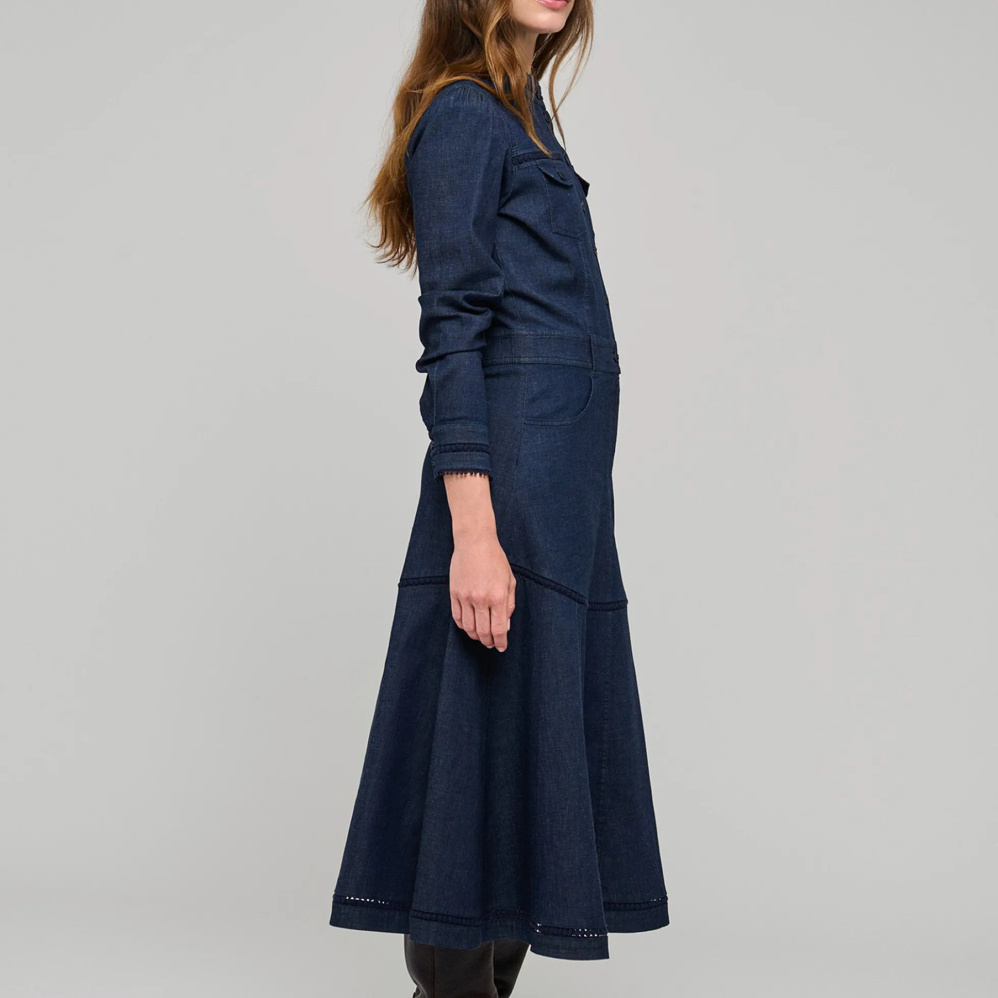 AugustaDEA Dress Midi, chambray blue