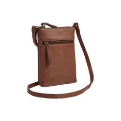 AvenMBG Cross. Bag, Soft Vin., cognac w/br. gold